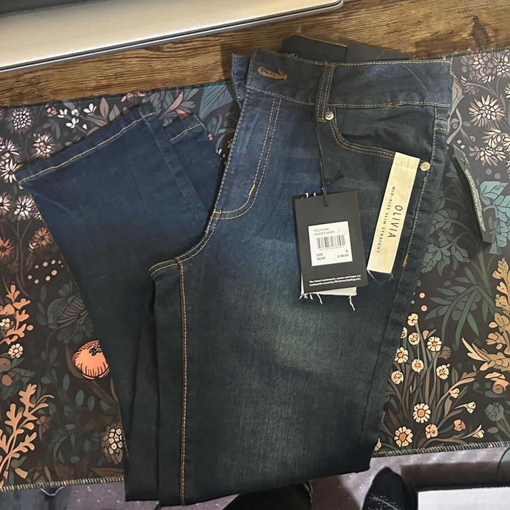 Tahari Midnight Blue Skinny Jeans